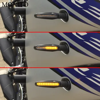 4pcs Motociklo Posūkio Signalai, LED Šviesos Tekančio Vandens Signalo Lempa Yamaha VMAX 1700 1200 125 WR250F XMAX400 XMAX300 XMAX125