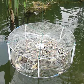 5 skylės 33 * 12cm nešiojamas sulankstomas turas žvejybos krevečių žvejybos ju žvejybos įrankių poliesteris žuvis, krevetes, kalmarai krabų masalas akių spąstus