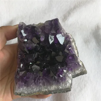 500g Natūralus Ametistas Graži Violetinė KVARCO Geode Kristalų Sankaupos Pavyzdys