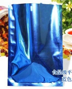 500pcs/daug Šilumos Antspaudas Mėlyna Aliuminio Folija Open Top Maisto Užkandžių Plastikiniai Pakavimo Maišeliai Mylar Vakuuminiai Maišeliai Nemokamas Pristatymas
