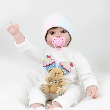 50cm Minkšto Silikono Reborn Baby Doll, Rankų darbo Vinilo Bebe Žaislai Atgimsta Brinquedos Ankstyvojo Ugdymo Reborn Baby Lėlės Dovanos