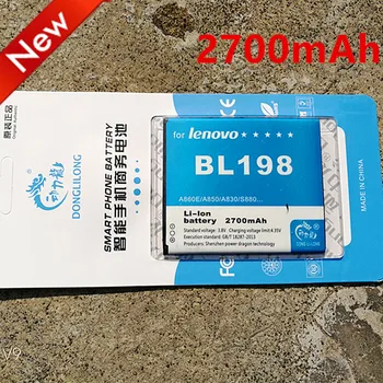 50PCS/2019 NAUJAS BL198 Baterija Lenovo A860E/S890/A850/A830/S880 Baterija BL-198 2700mAh