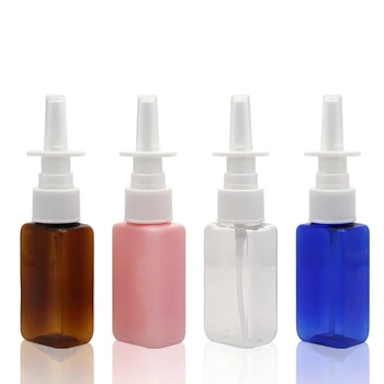 50pcs/daug 30ml spalvinga kvadratinis butelis tiesioginio purškimo Daugkartiniai Buteliai pet butelis tiesi linija purškimo kosmetikos PJ61-50