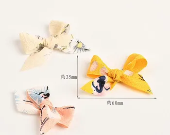 50pcs/daug spalvų gėlių spausdinti Šifono kutas/bowknots formos rankų darbo gėlių 