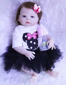 55cm full Silikono mergina bebe Atgimsta Lėlės Realus Naujagimiui Mergina Parduoti Gyvas Kūdikis Gyvas Lėles Vaikams Partneris brinquedo