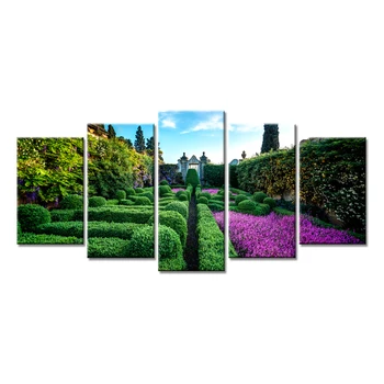 5piece gražus Sienos Meno Tapybos Drobės Green Woods Debesis mėlyname Danguje Namų Puošybai Dekoracijos Nuotraukos Sienos Meno Frameless