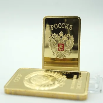 5vnt/daug 1oz CCCP rusijos replika Auksas, Plakiruoti barų Sovietų rusijos Iššūkis tauriųjų metalų baras