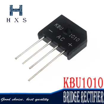 5VNT KBU1010 KBU-1010 1000V 10A diodų tiltas lygintuvas naujas ir originalus