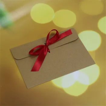 5vnt Kraft Popieriaus Juostelės Vokai Derliaus popierinį Maišelį Raidžių Vestuvių Kalėdų Vakarėlį Pakvietimo Maišelis Pakuotė Paketas