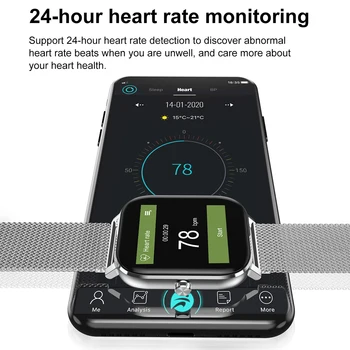 696 DT35 Smart Žiūrėti 2020 EKG PPG PPG+HRV Matavimo Technologija 