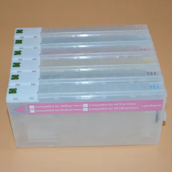 6color 200ml tuščias daugkartiniai kasetė su mikroschema, Už Fuji DX100 už FUJIFILM DX100 spausdintuvą