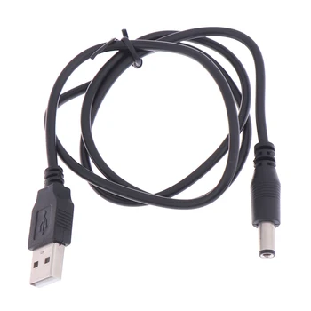80cm 5V USB Įkroviklio maitinimo Kabelis DC 5.5 mm plug jungtis, USB Maitinimo Kabelis MP3/MP4 Grotuvą Juodos Spalvos