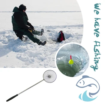 8mm Mini Ledo Žvejybos Kiaurasamtis Nerūdijančio Plieno Net Kaušeliai Žiemos Žvejybos Gyvatvorių Kovoti su Žiemos Ledo Žvejybos Reikmenys, Strypas, Stulpo Spręsti