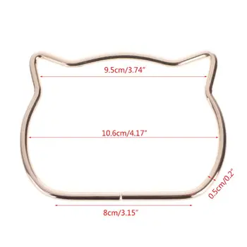 8x0.5cm Cute Kačių Ausų Metalinis Krepšys su Rankena Pakeitimo 