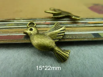 90 Mažas Skraidantis Paukštis Pakabukai Antikvariniai Bronzos Tonas 15*22mm - Nemokamas Pristatymas
