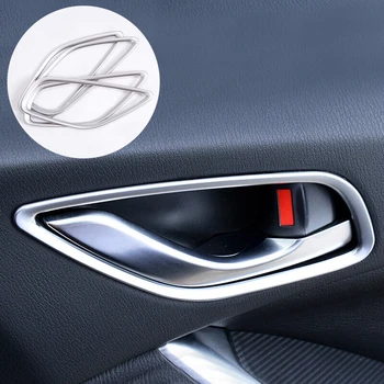 ABS Plastiko Mazda CX-5 2013 2016 priedai Automobilių vidinės durys Bowl gynėjas rėmo Dangtis Apdaila, automobilių optikos 4 Vnt.