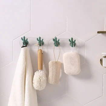 ABS šiaurės stiliaus kaktusas formos Raktų pakabukas Sienos kablys klavišą kailio kepurę virtuvės taurės rankšluostį teptuku sieninio laikiklio vonios kambarys pagrindiniai kabyklos, kabliukai