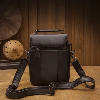 AETOO Rankų darbo odinis pečių maišą, vyriški laisvalaikio krepšys, lock-proof odos rankinė