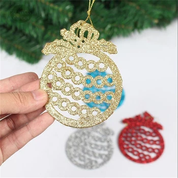 AHYONNIEX 4 spalvos 7 dydžio.5x10cm Auksinių svogūnų milteliai pakabukas Apvalus saldainių krepšiai apdaila, Kalėdų ornamentu Medžio Apdaila