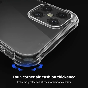 Aišku, Minkštos TPU Case For iPhone 12 Pro Max Pro 12 12 12 Mini atsparus smūgiams Padengti Silikono Atveju Rubisafe 