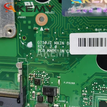 Akemy G750JYA Borto I7-4860HQ mainboard Asus G750JYA G750JY G750J nešiojamas motherboardIšbandytas Paramos GTX980M grafika