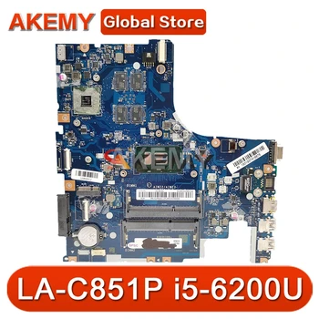 Akemy LA-C851P Plokštė Lenovo IdeaPad 500-15ISK LA-C851P Laotop Mainboard su i5-6200U R7 GPU