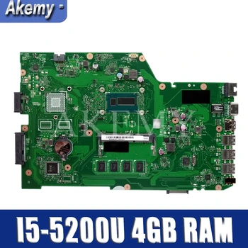 AKEMY X751LAB originalus mainboard Asus X751L K751L R752L X751LA X751LN X751LK X751LJ su 4 gb RAM, i5-5200U Nešiojamas plokštė