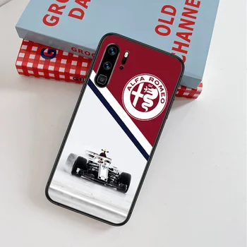 Alfa Romeo Automobilių Sporto Logotipas Telefoną Atveju Huawei P Mate Smart 10 20 30 40 Lite Z 2019 Pro black Funda 3D Svarbiausias Mados Atgal