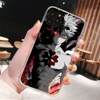 Anime Black Dobilų Telefono dėklas Skirtas IPhone 11 12 Pro XS MAX 8 7 6 6S Plus X 5S SE 2020 XR Dangtis