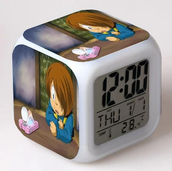 Anime GeGeGe nr. Kitaro Animacinių filmų 7 Spalvų LED Blykstė Skaitmeninis žadintuvus Naktį, Šviesos, Miegamojo, Stalo Laikrodis despertador Žadintuvas