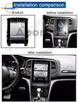AOONAV 12.1 colių automobilio radijo, GPS navigacijos vertikalaus ekrano, Renault KOLEOS 2013-2017 paramos carplay grynas apie vaizdo kamerą