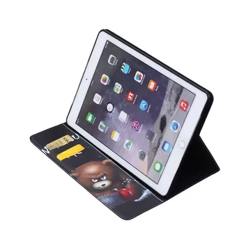Apple iPad 6 Byloje Spausdinti Folio Stand PU Odos Funda Rubisafe Case For iPad 2 Oro 9.7 colių Tablet Magnetinis Dangtelis Coque Shell