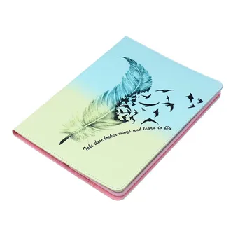 Apple iPad 6 Byloje Spausdinti Folio Stand PU Odos Funda Rubisafe Case For iPad 2 Oro 9.7 colių Tablet Magnetinis Dangtelis Coque Shell