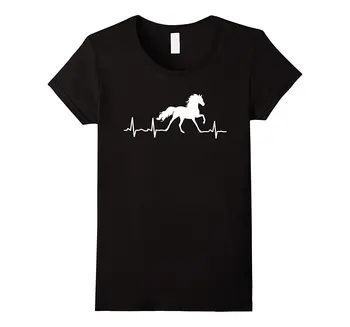 Arklių Širdies Plakimas T-Shirt Jodinėjimas Žirgais Mėgėjams Pre-Medvilnė Tee Marškinėliai Vyrams Topai Marškinėliai Homme Vasaros Marškinėliai Topai Tees