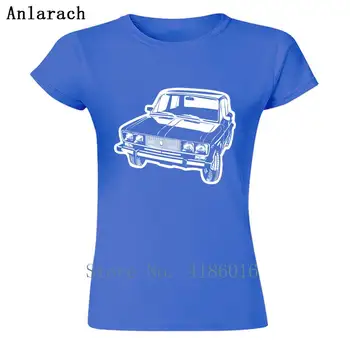 Asmeninį Populiarus Moterų Marškinėliai Lada 2106 Iliustracija Rusijos T-Shirt Saulės Naujovė Tee Marškinėliai Kieto Spalvų HipHop