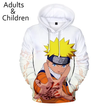 Asmenybės 3D mados animacinių filmų Naruto vyrų ir moterų hoodies atsitiktinis pop vaikus ilgomis Rankovėmis megztinis vaikai Harajuku Streetwear