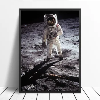 Astronautų Mėnulio Mados Plakatas Visatos Erdvės Šilko Sienos Menas Spausdinti Tapybos Šiuolaikinio Meno Vaizdą Namo Kambaryje Apdaila