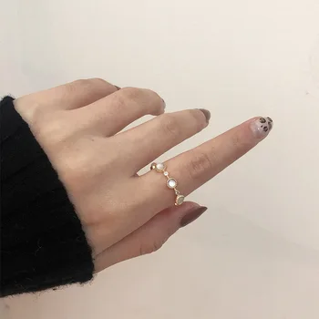 Atidaryti Žiedai Moterims Paprasta Kolonėlė Opalas Žiedas Ponios Derliaus Žiedai Bižuterijos