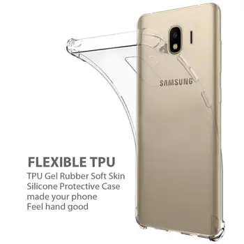 Atsparus smūgiams Oro Pagalvės Minkštos Silikono Padengti Telefono dėklas Samsung Galaxy S8 S9 Pastaba 8 9 J4 J6 Premjero J8 A6 A7 A8 Star Plus 2018