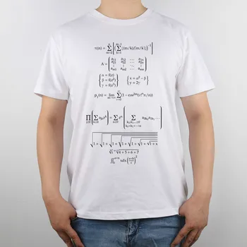 Atvaizduoti Matematines Formules Matematikos Marškinėliai Viršuje Grynos Medvilnės Marškinėliai Vyrams