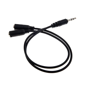 Audio jungtis Y Laidas, 3,5 mm Jack Plug Stereo, 2 x 3.5 mm Stereo Jack Lizdas, Sankabos Adapterio apie 20 cm
