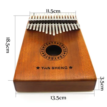 Aukštos Kokybės 17 Klavišus Kalimba Nykščio Fortepijonas Raudonmedžio Medžiagos Muzikos Instrumentas