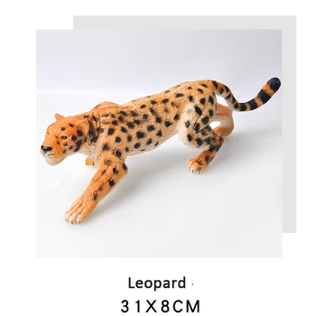 Aukštos Kokybės didelis dydis Imitavimo Modelį žaislas Laukinių Gyvūnų Žaislai LEOPARD 