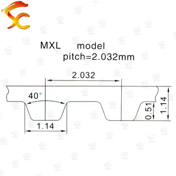 Aukštos Kokybės MXL Laiko juosta B365MXL Plotis 3.5 MM 6,5 MM Dantų 365 Sinchroninio diržas 3D spausdintuvas uždarosios kilpos MXL-B365