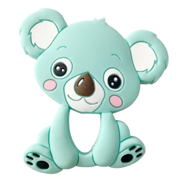 Aukštos Kokybės Silikono Teethers Gyvūnų Koala Pelėda Dramblių Baby Žiedas Teether Silikono Kramtyti Pakabukai Kramtyti Bamblys Kūdikio Žaislai