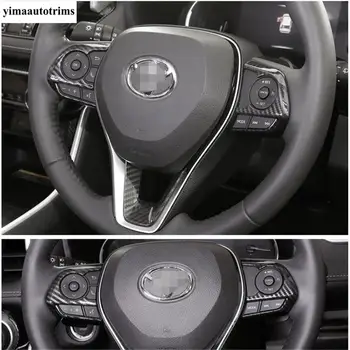 Auto Automobilio Vairo Mygtukas Rėmo Apdaila Skydelio Dangtelį Apdaila, Tinka Toyota Corolla 2019 2020 2021 ABS Anglies Pluošto Atrodo