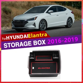 Auto Storage Box Organizuoti Tyding Centras Turėtojas Hyundai Elantra 2016 2017 2018 2019 SKELBIMŲ Avante Super Elantra Automobilis Prekės Lipdukas