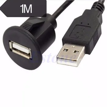Automobilio USB 2.0 Flush Mount Lizdas Pratęsimo Švino Kabelis / Švino Adapteris / Input Drop laivyba qiang
