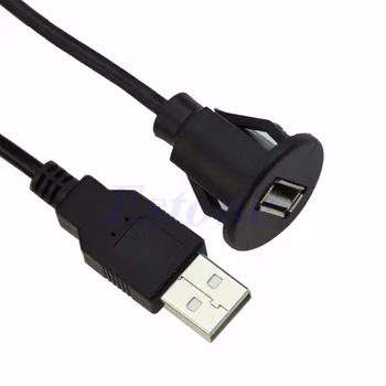 Automobilio USB 2.0 Flush Mount Lizdas Pratęsimo Švino Kabelis / Švino Adapteris / Input Drop laivyba qiang