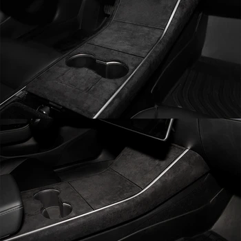 Automobilių Interjero Centrinis Valdymo Pultas Ruožtu Kailio Apsauginis Dangtelis Tesla Model 3 / y -2020 Priedai